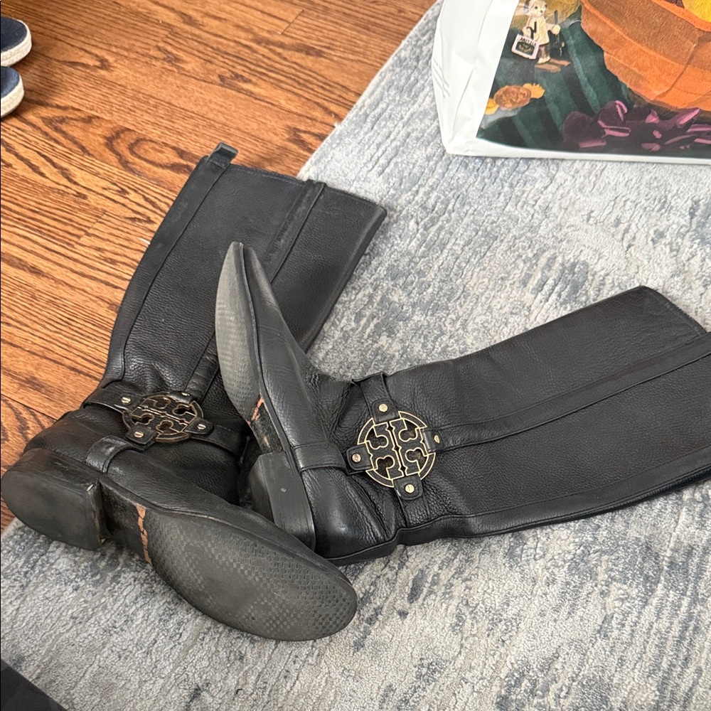 Tory Burch Black Leather Boots